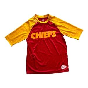 NFL Kids Chiefs Red and Gold Shirt Size Large (14/16)